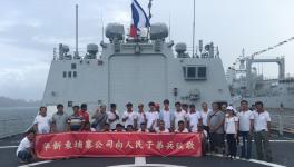 華新柬埔寨公司組織員工慰問中國海軍訪柬編隊(duì)官兵