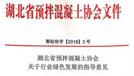 湖北省預拌混凝土行業(yè)發(fā)展指導意見