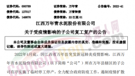 萬年青子公司復(fù)工復(fù)產(chǎn)！
