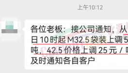 太慘！水泥價(jià)格創(chuàng)5年新低！恢復(fù)性上漲100元/噸！