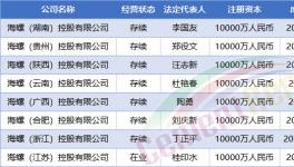 大動作！中建材、海螺、紅獅成立35家新公司！