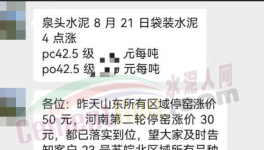 沸騰了！又漲50元/噸！10多個省市水泥價格反彈！